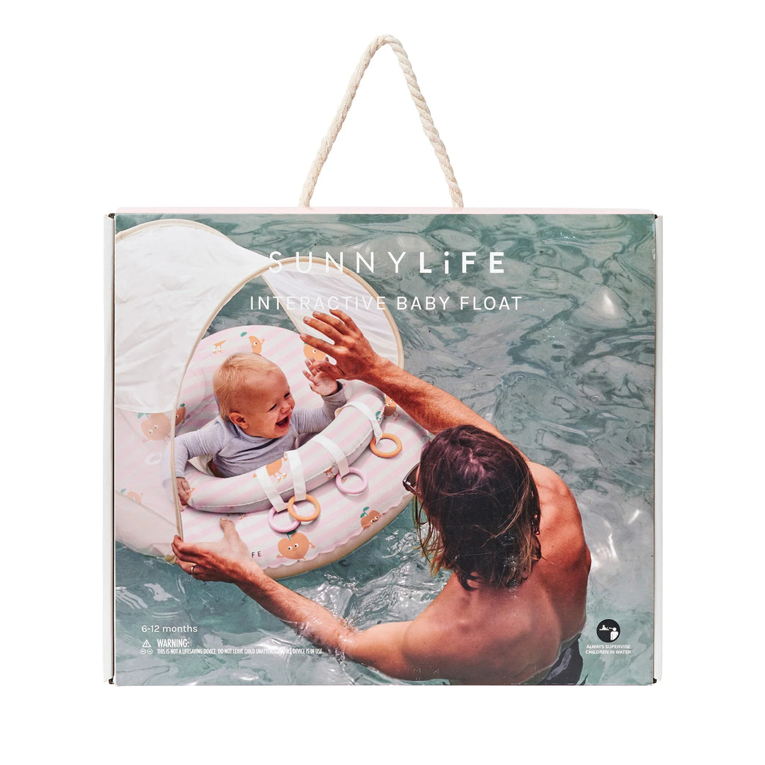 Sunnylife | Interactive Baby Float Poppy the Peach Pink Stripe | Shut the Front Door