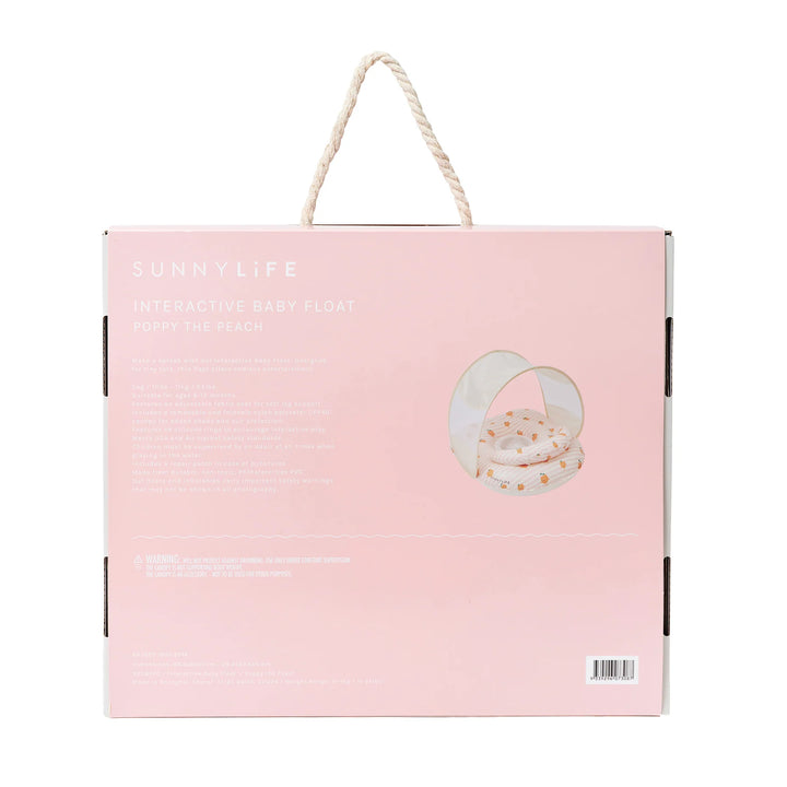 Sunnylife | Interactive Baby Float Poppy the Peach Pink Stripe | Shut the Front Door
