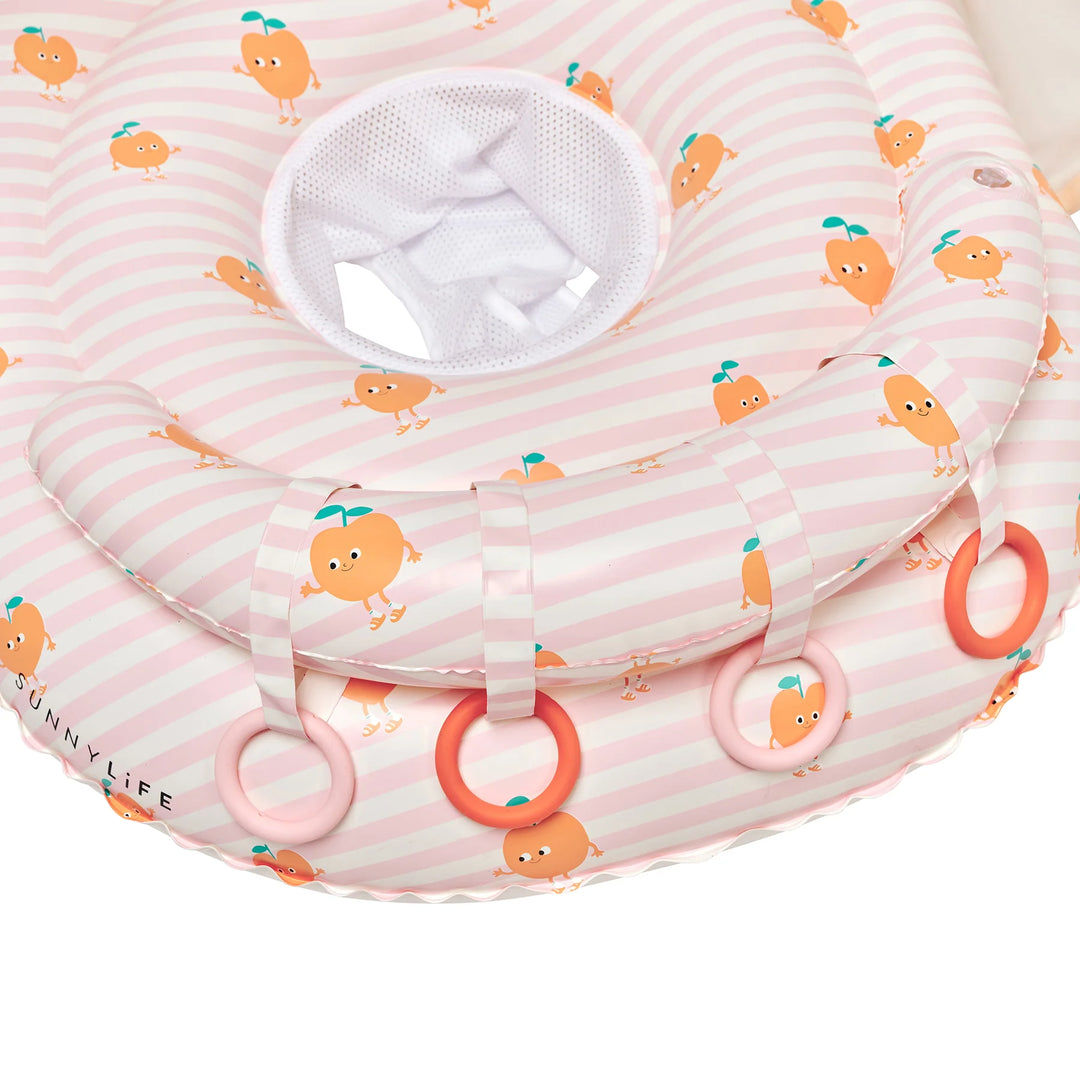 Sunnylife | Interactive Baby Float Poppy the Peach Pink Stripe | Shut the Front Door