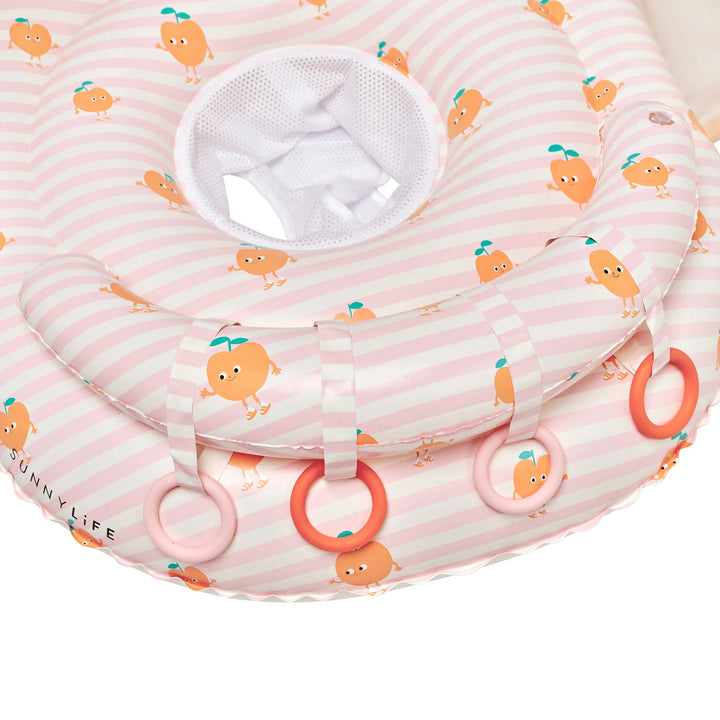 Sunnylife | Interactive Baby Float Poppy the Peach Pink Stripe | Shut the Front Door