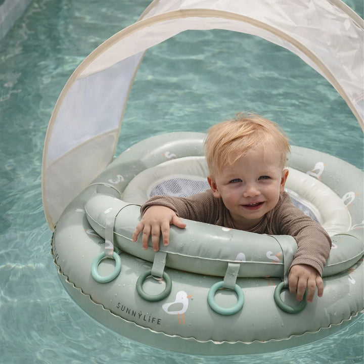 Sunnylife | Interactive Baby Float Sammy the Seagull Green | Shut the Front Door