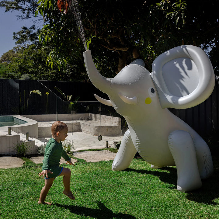 Sunnylife | Inflatable Giant Sprinkler Eli the Elephant Grey | Shut the Front Door
