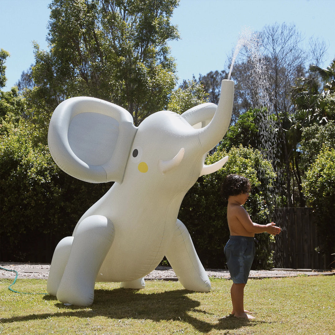 Sunnylife | Inflatable Giant Sprinkler Eli the Elephant Grey | Shut the Front Door