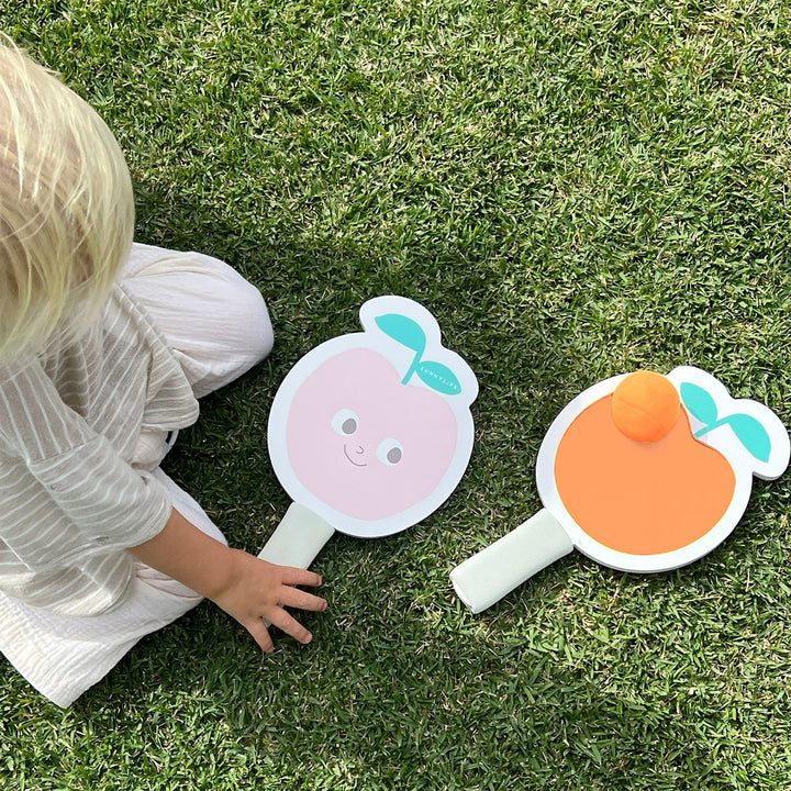 Sunnylife | Kids Velcro Beach Bats Poppy the Peach Multi | Shut the Front Door