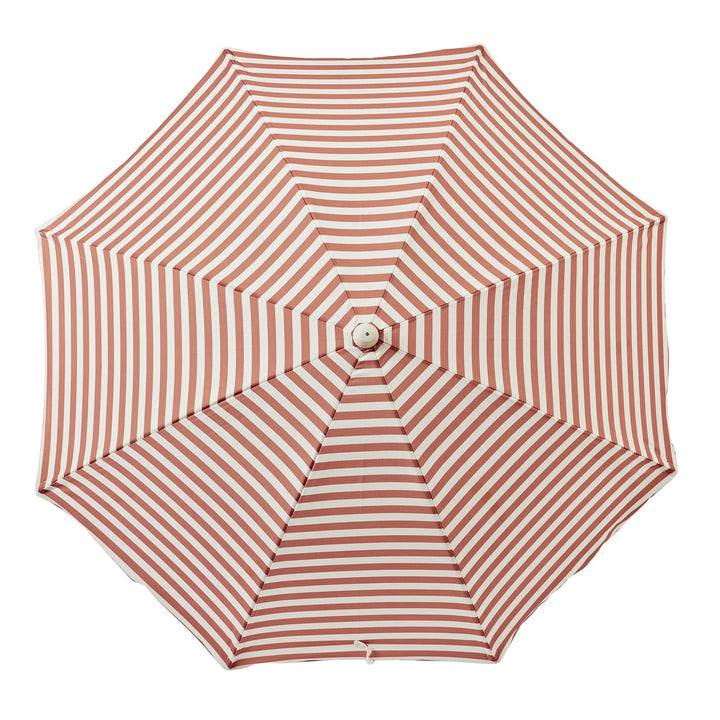 Sunnylife | Luxe Beach Umbrella Tierra Clay Stripe | Shut the Front Door