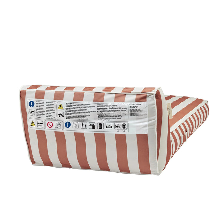 Sunnylife | Luxe Lie-On Lounger Tierra Clay Stripe | Shut the Front Door
