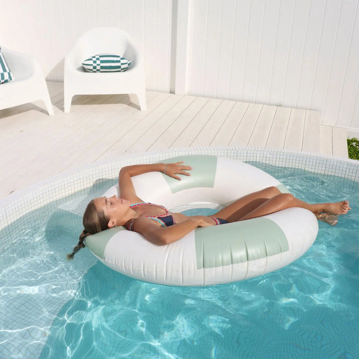 Sunnylife | Luxe Tube Pool Ring Soft Olive | Shut the Front Door