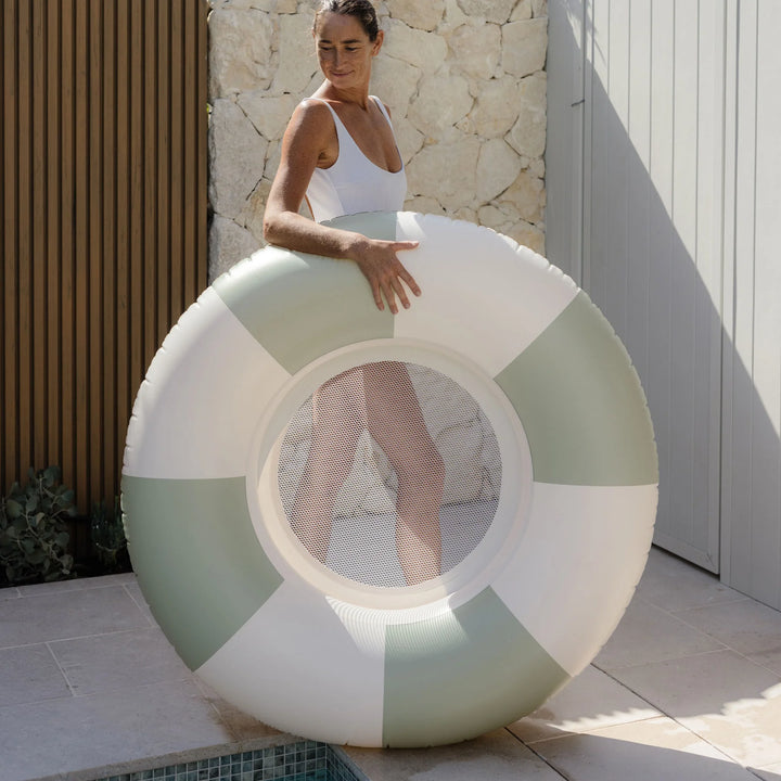 Sunnylife | Luxe Tube Pool Ring Soft Olive | Shut the Front Door