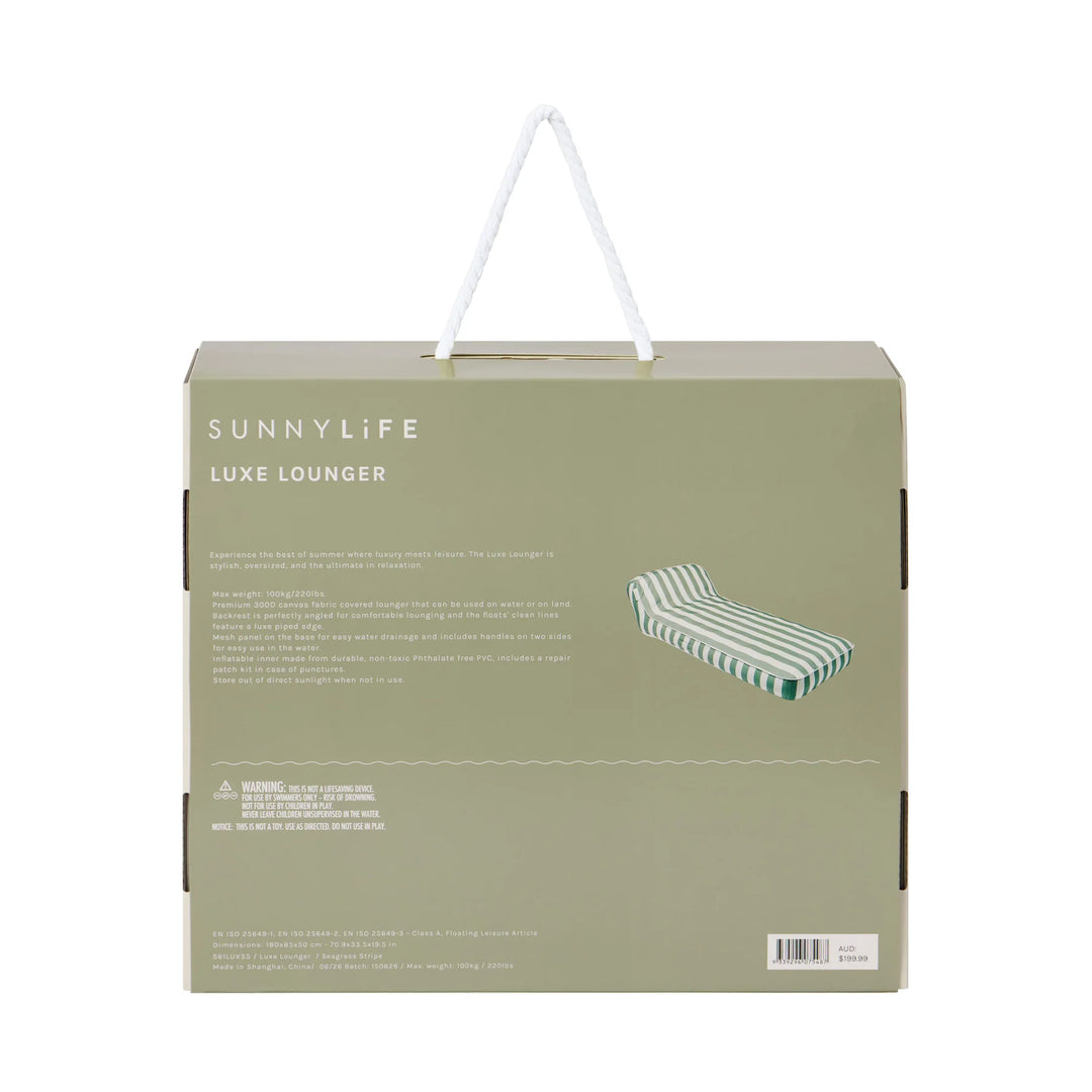 Sunnylife | Luxe Lounger Seagrass Stripe | Shut the Front Door