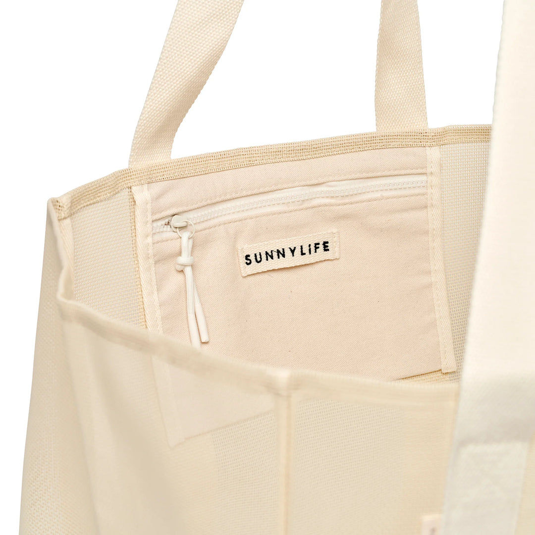Sunnylife | Mesh Beach Bag Oyster Cream | Shut the Front Door