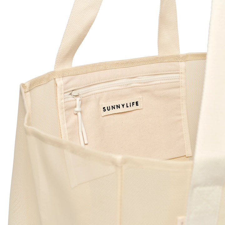 Sunnylife | Mesh Beach Bag Oyster Cream | Shut the Front Door