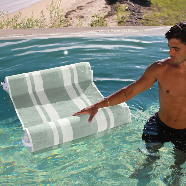 Sunnylife | Mesh Hammock Float Seagrass Stripe | Shut the Front Door