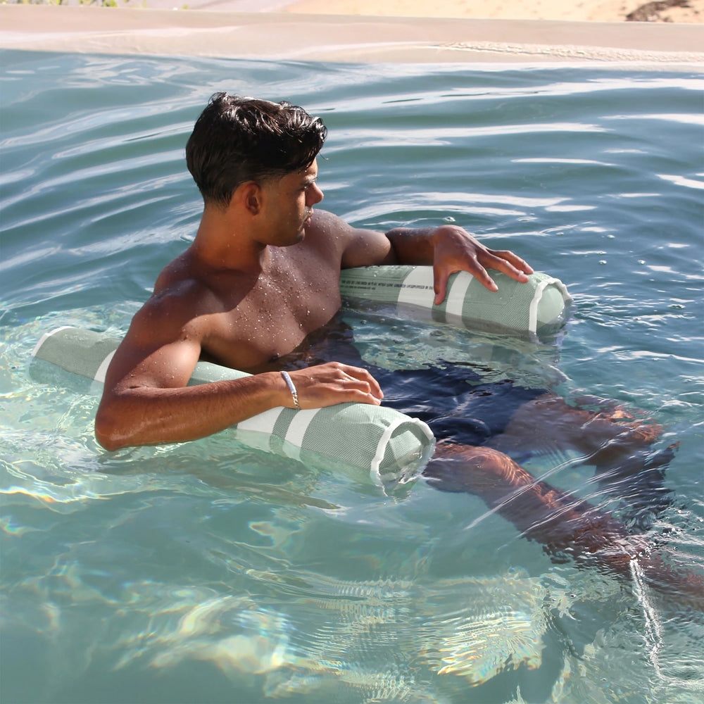 Sunnylife | Mesh Hammock Float Seagrass Stripe | Shut the Front Door