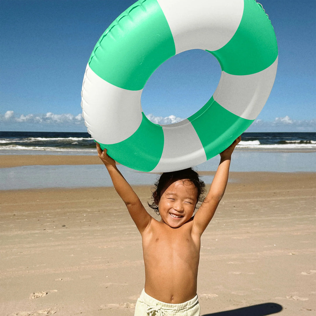 Sunnylife | Mini Tube Pool Ring Zest Green Stripe | Shut the Front Door