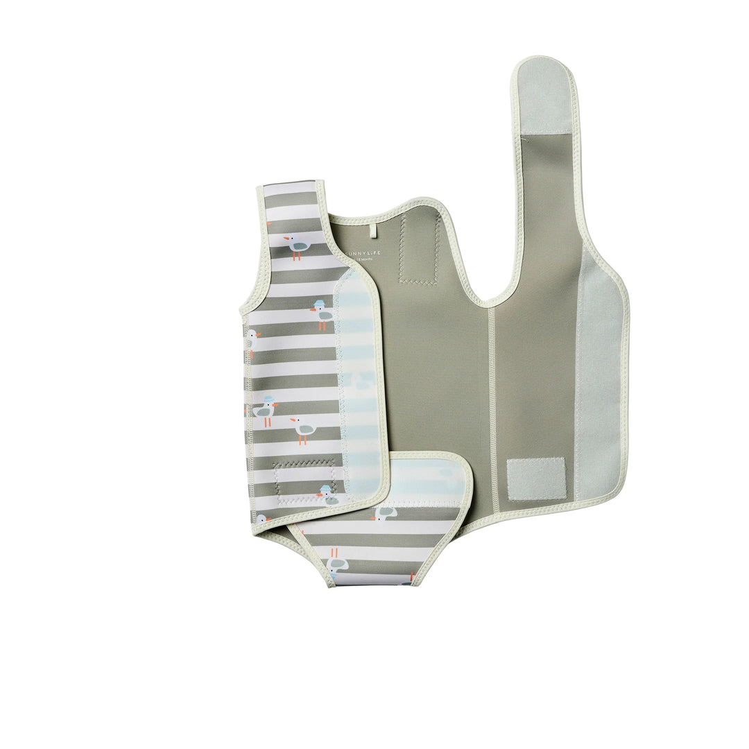 Sunnylife | Natural Rubber Baby Wetsuit Sammy the Seagull Green Stripe | Shut the Front Door