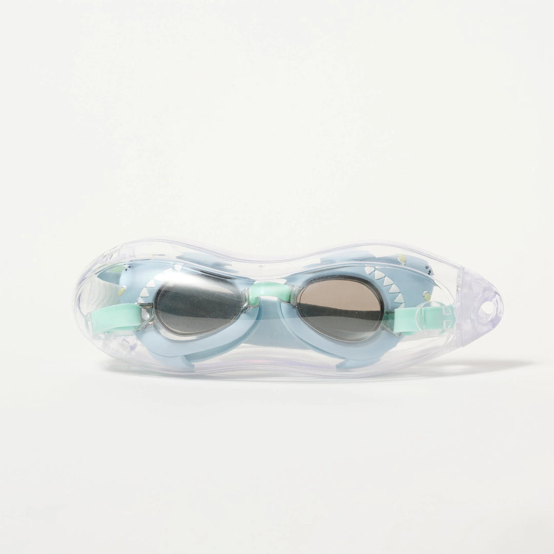 Sunnylife | Salty the Shark Mini Swim Goggles - Aqua | Shut the Front Door