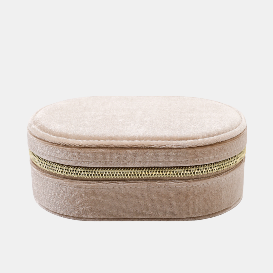 Antigone | Sorrel Oval Jewellery Box - Beige | Shut the Front Door