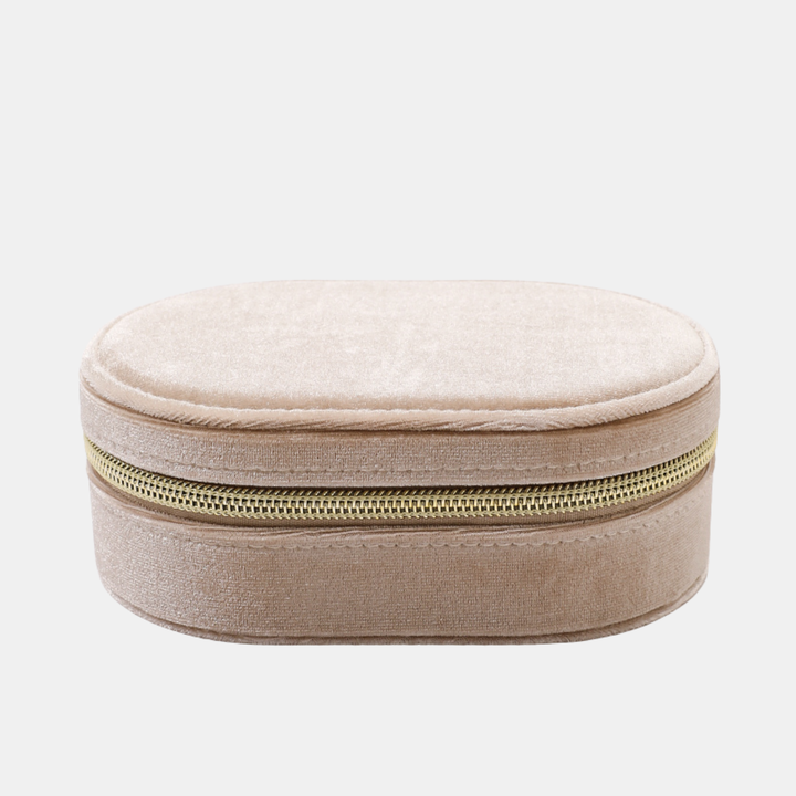 Antigone | Sorrel Oval Jewellery Box - Beige | Shut the Front Door