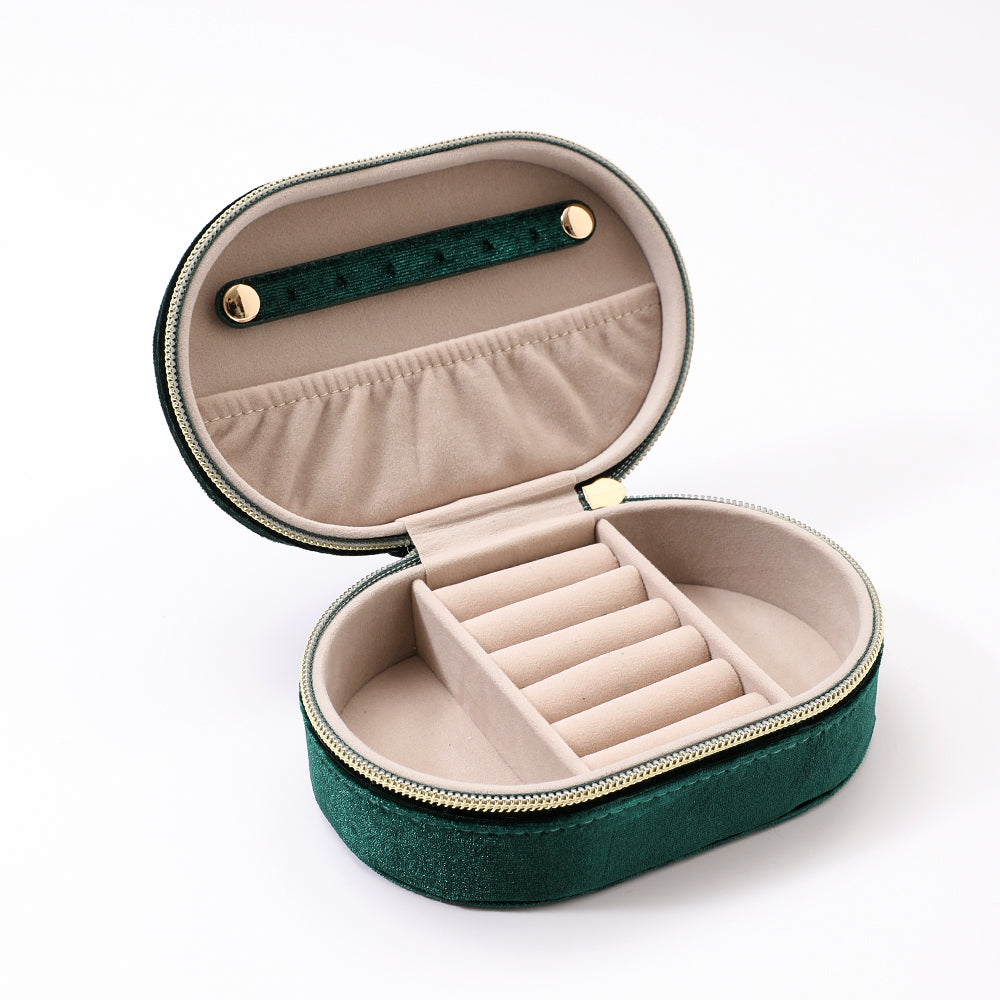 Antigone | Sorrel Oval Jewellery Box - Emerald Green | Shut the Front Door
