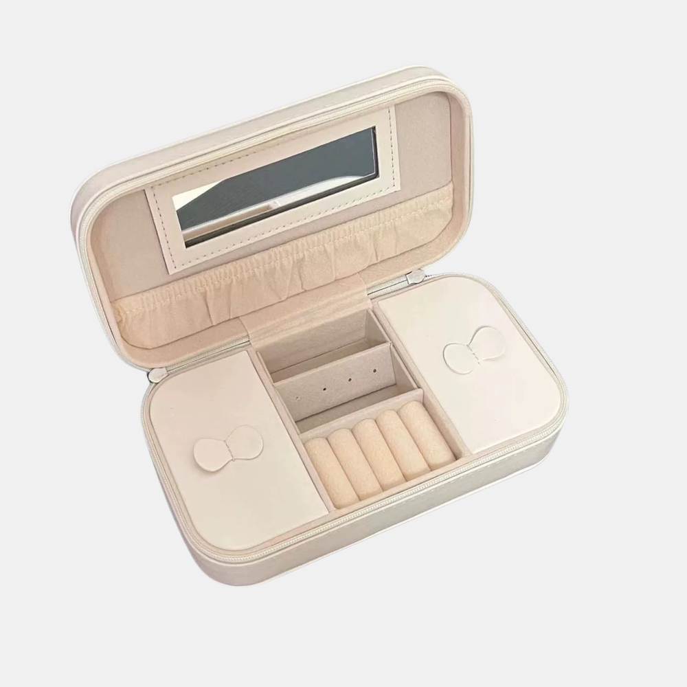 Antigone | Ismay Rect Jewellery Box - Beige | Shut the Front Door