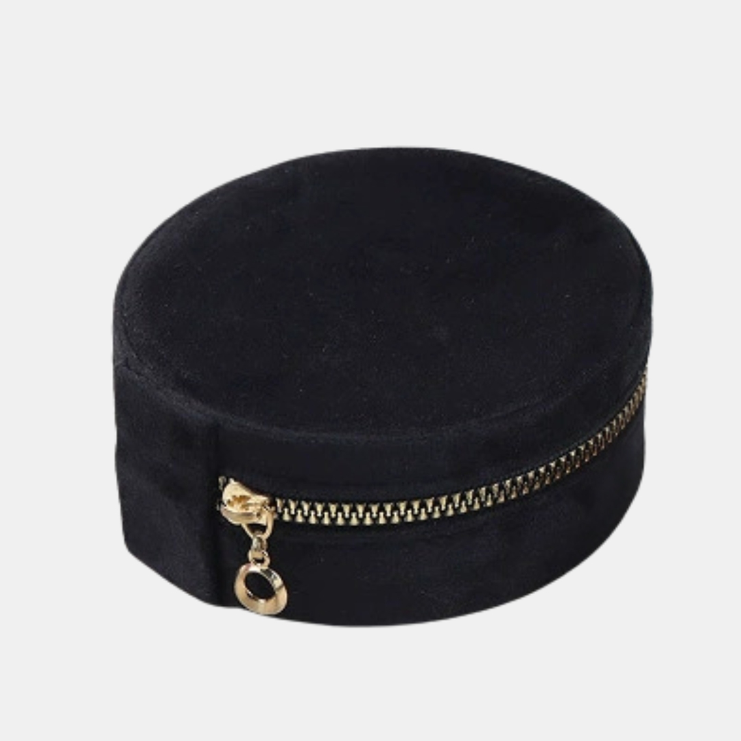 Antigone | Brydie Round Jewellery Box - Black | Shut the Front Door