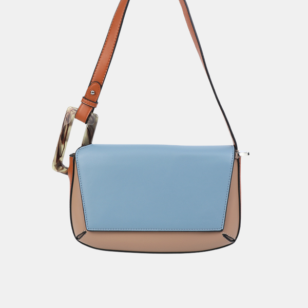 Antigone | Elodie Shoulder Bag - Blue/Apricot | Shut the Front Door