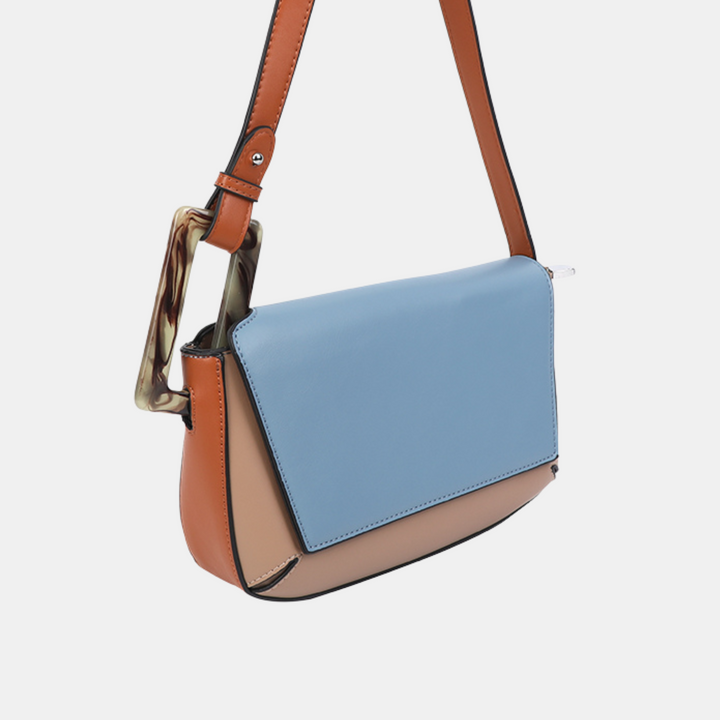 Antigone | Elodie Shoulder Bag - Blue/Apricot | Shut the Front Door