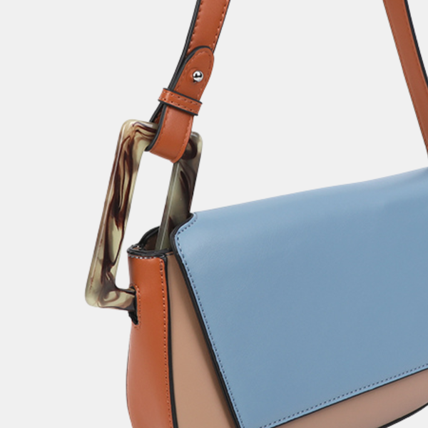Antigone | Elodie Shoulder Bag - Blue/Apricot | Shut the Front Door