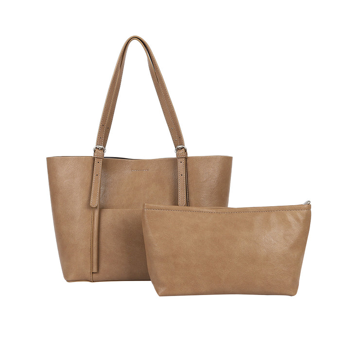 Antigone | Mia Tote Set - Tan | Shut the Front Door