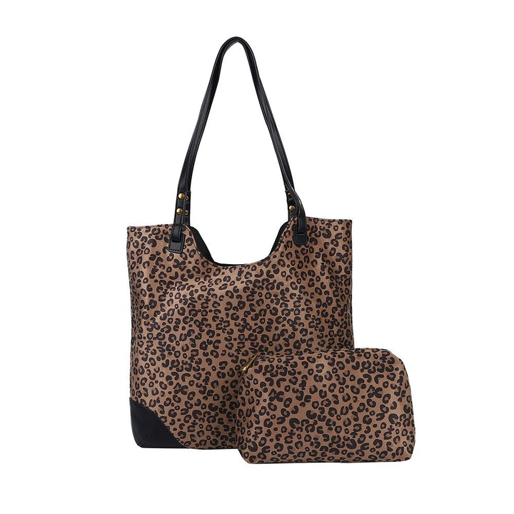 Antigone | Leaona Tote Set - Leopard Print | Shut the Front Door