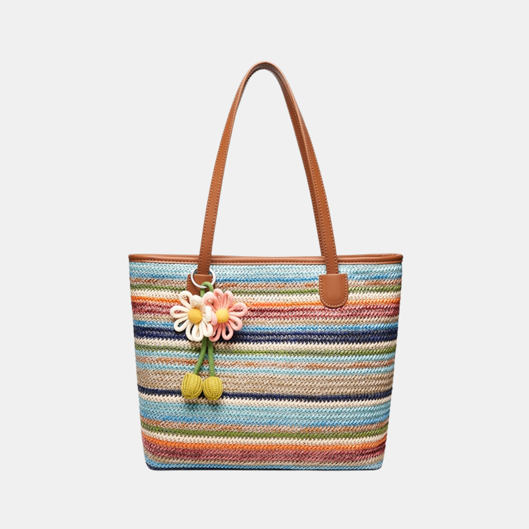 Antigone | Poppy Woven Tote Bag - Multi | Shut the Front Door