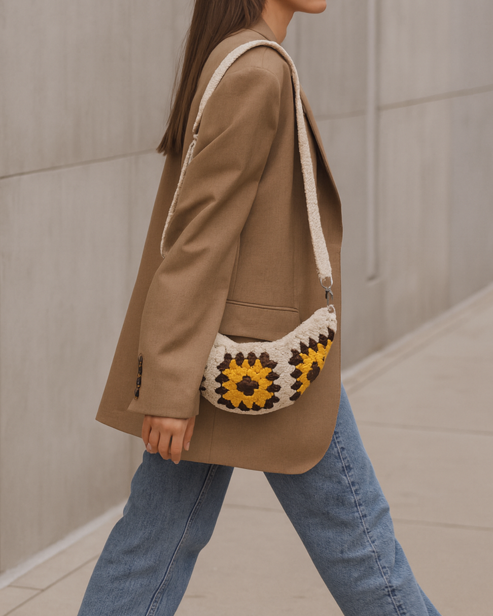 Antigone | Chloe Crochet Crossbody Bag - Off White | Shut the Front Door