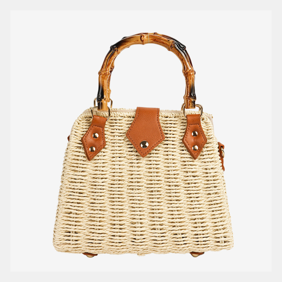 Antigone | Levi Woven Handbag - White | Shut the Front Door