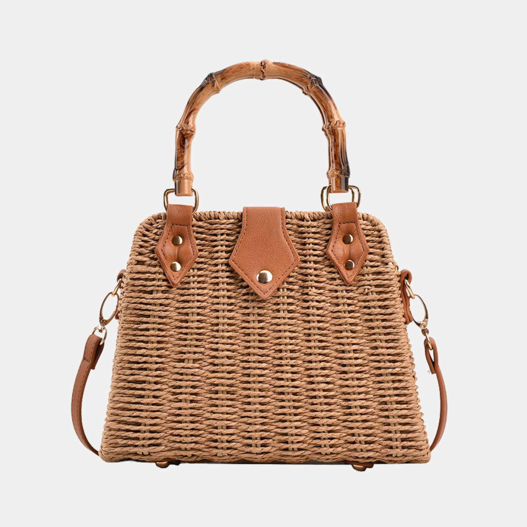 Antigone | Levi Woven Handbag - Khaki | Shut the Front Door