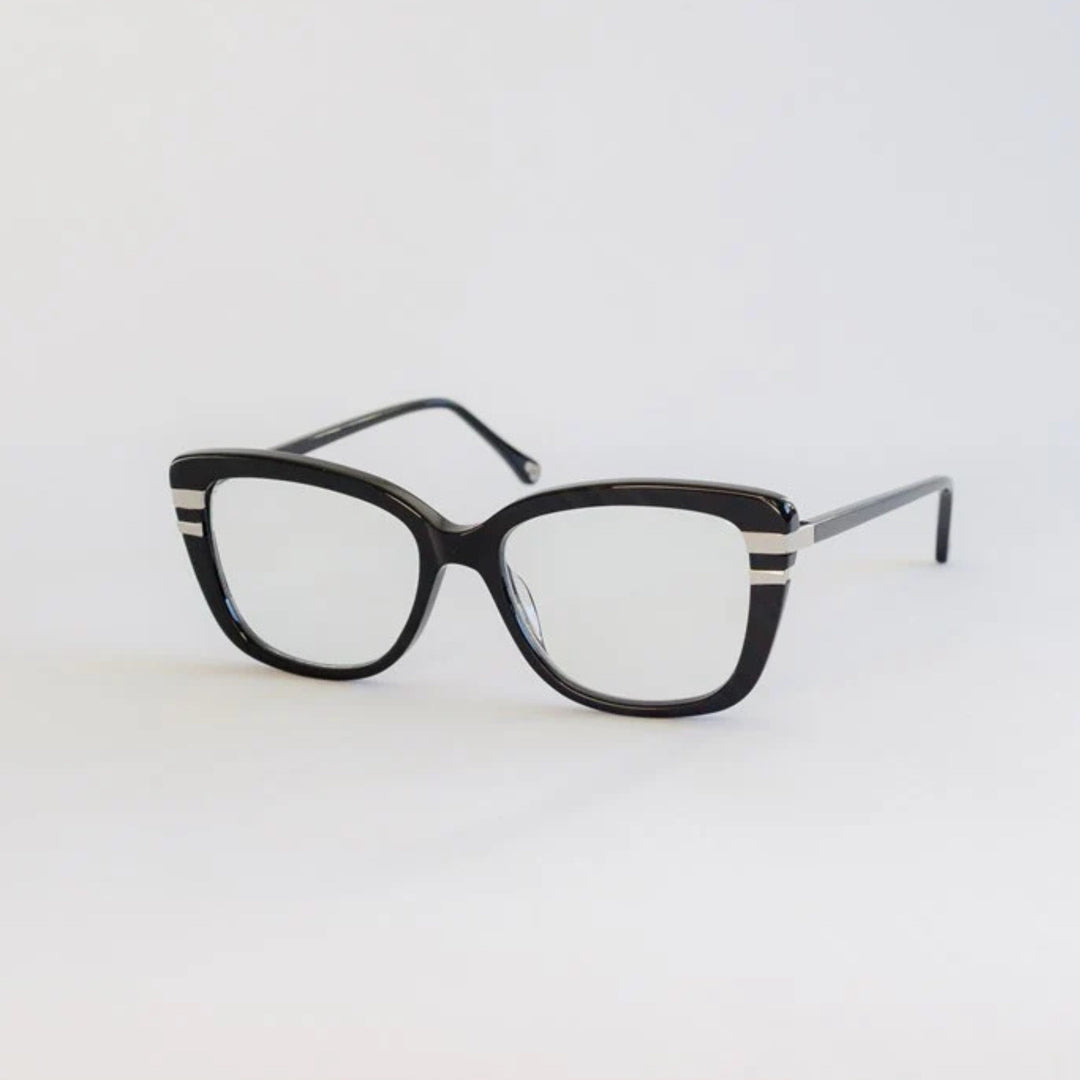 Antigone | Jazz Reading Glasses - Black/Silver | Shut the Front Door