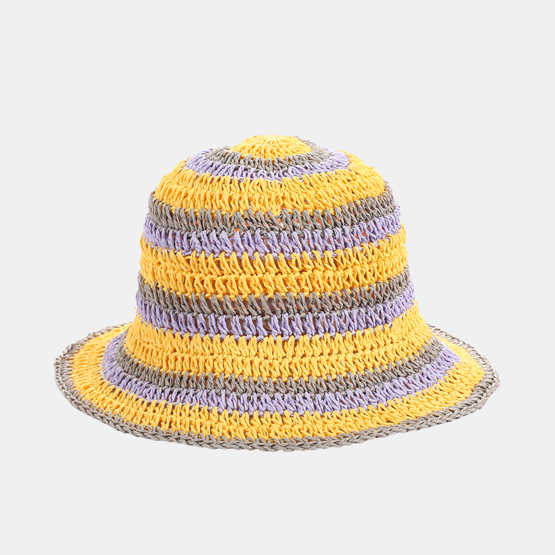 Antigone | Hemi Straw Bucket Hat - Yellow | Shut the Front Door