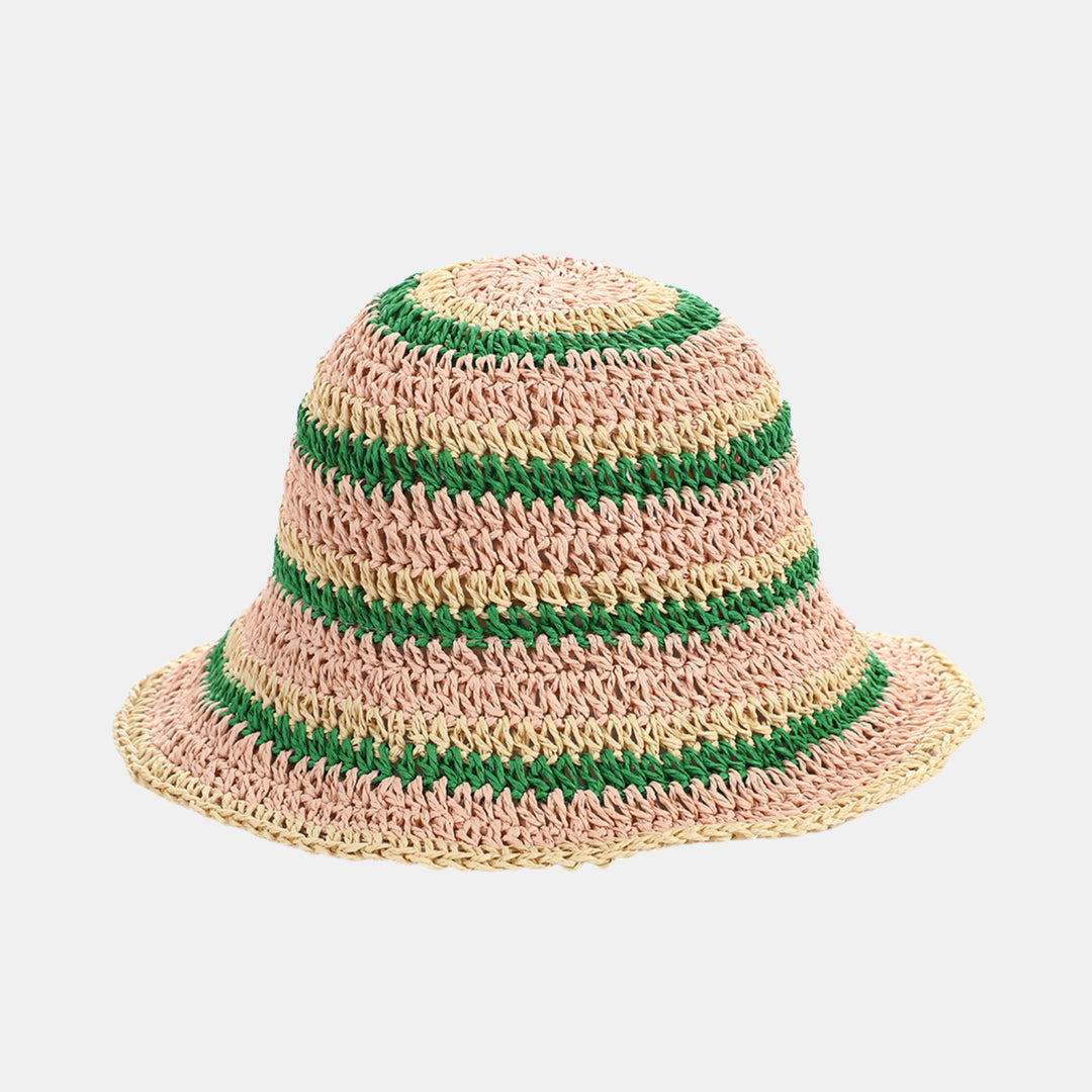 Antigone | Hemi Straw Bucket Hat - Pink | Shut the Front Door