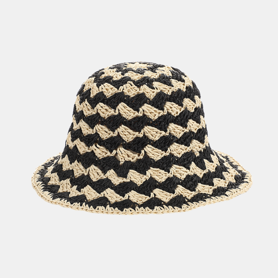 Antigone | Indi Straw Bucket Hat - Black | Shut the Front Door