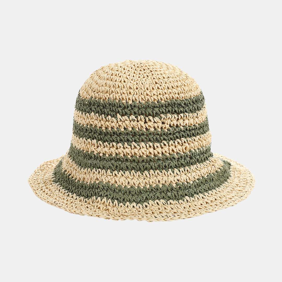 Antigone | Sol Straw Hat - Beige/Green | Shut the Front Door