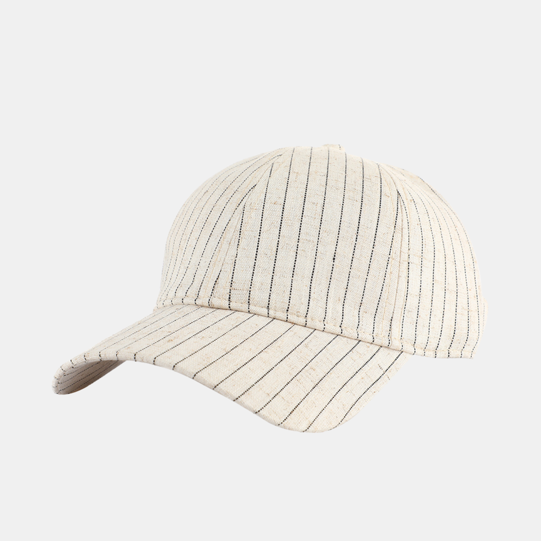 Antigone | Micah Cap - White Striped | Shut the Front Door
