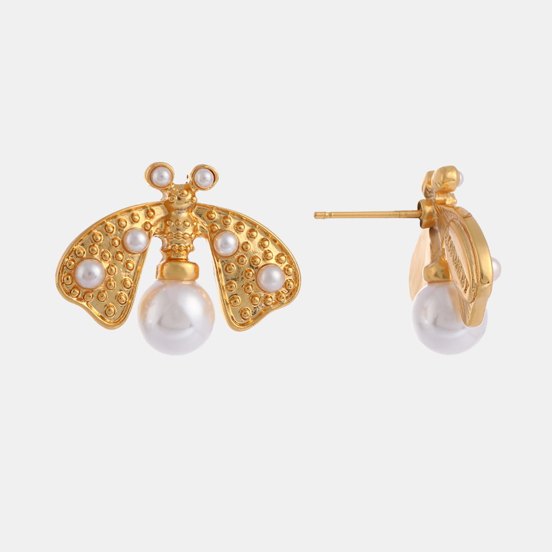 Antigone | Jolie Pearl Studs - Gold | Shut the Front Door