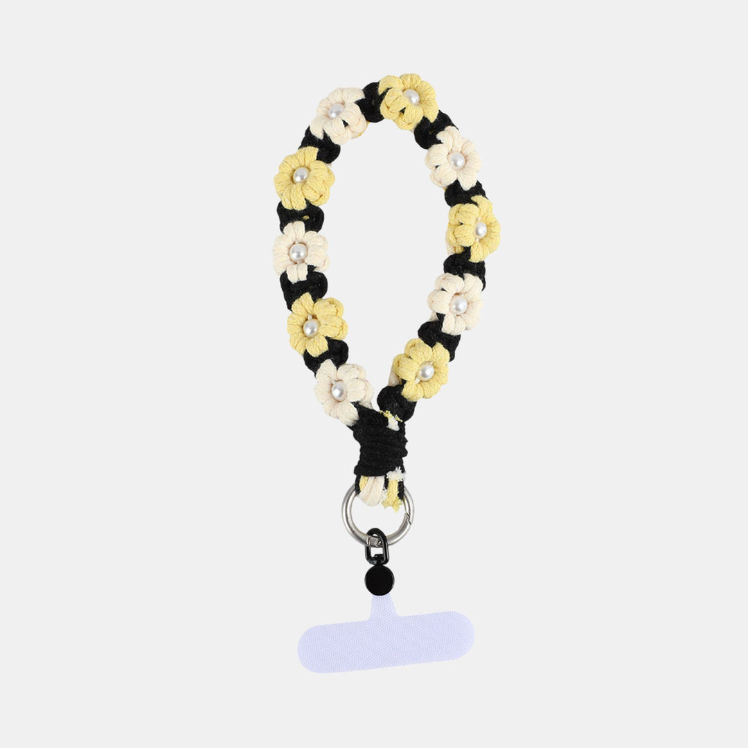Antigone | Nara Flowers Phone Chain Short - Black | Shut the Front Door