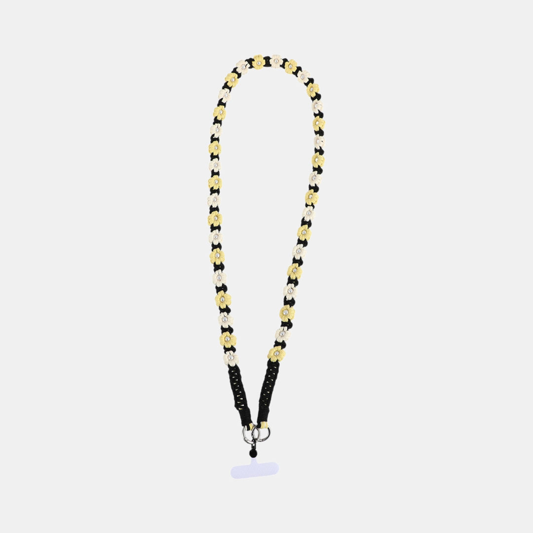 Antigone | Nara Flowers Phone Chain Long - Black | Shut the Front Door