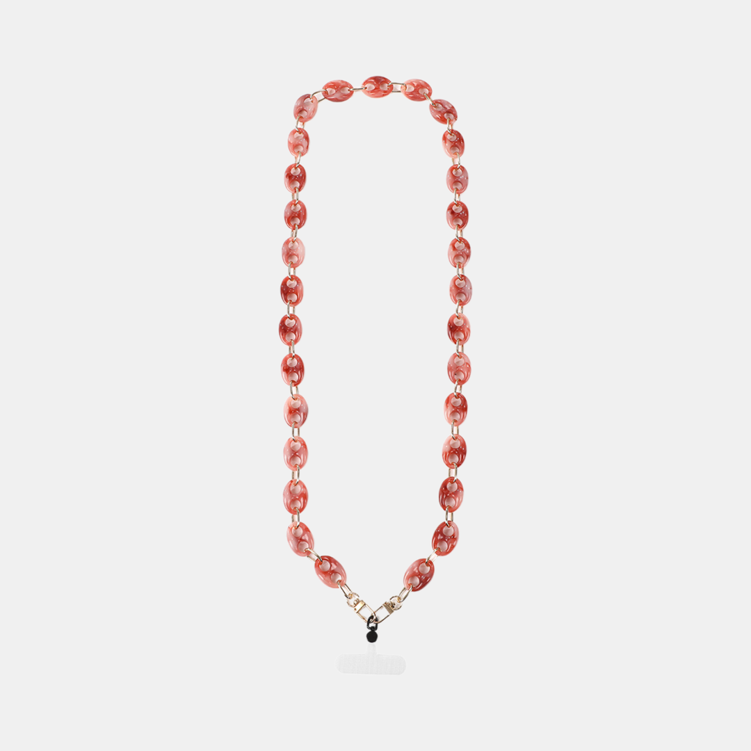 Antigone | Mary Acetate Phone Chain - Marble Red Long | Shut the Front Door