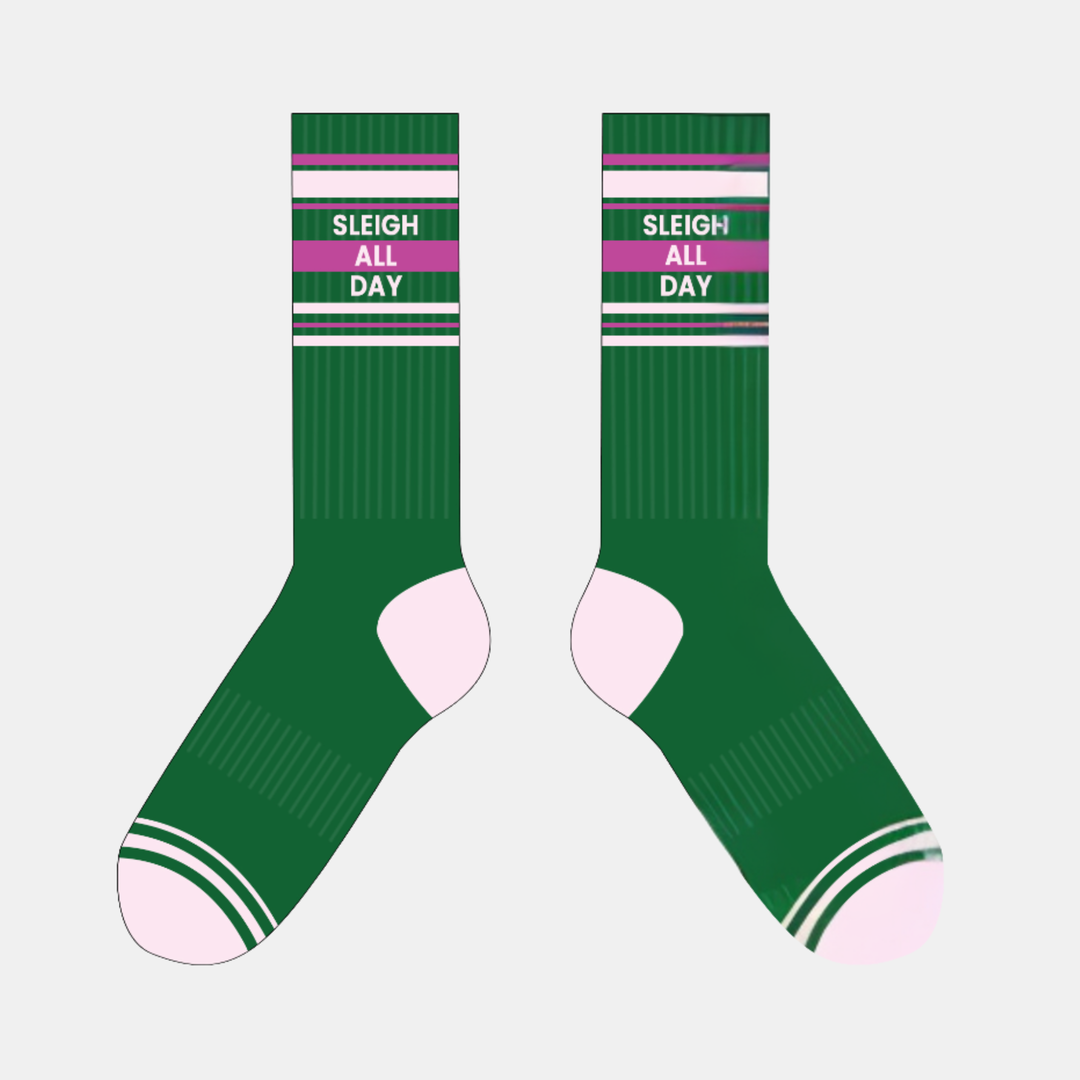 Antigone | Socks - Sleigh All Day - Green | Shut the Front Door
