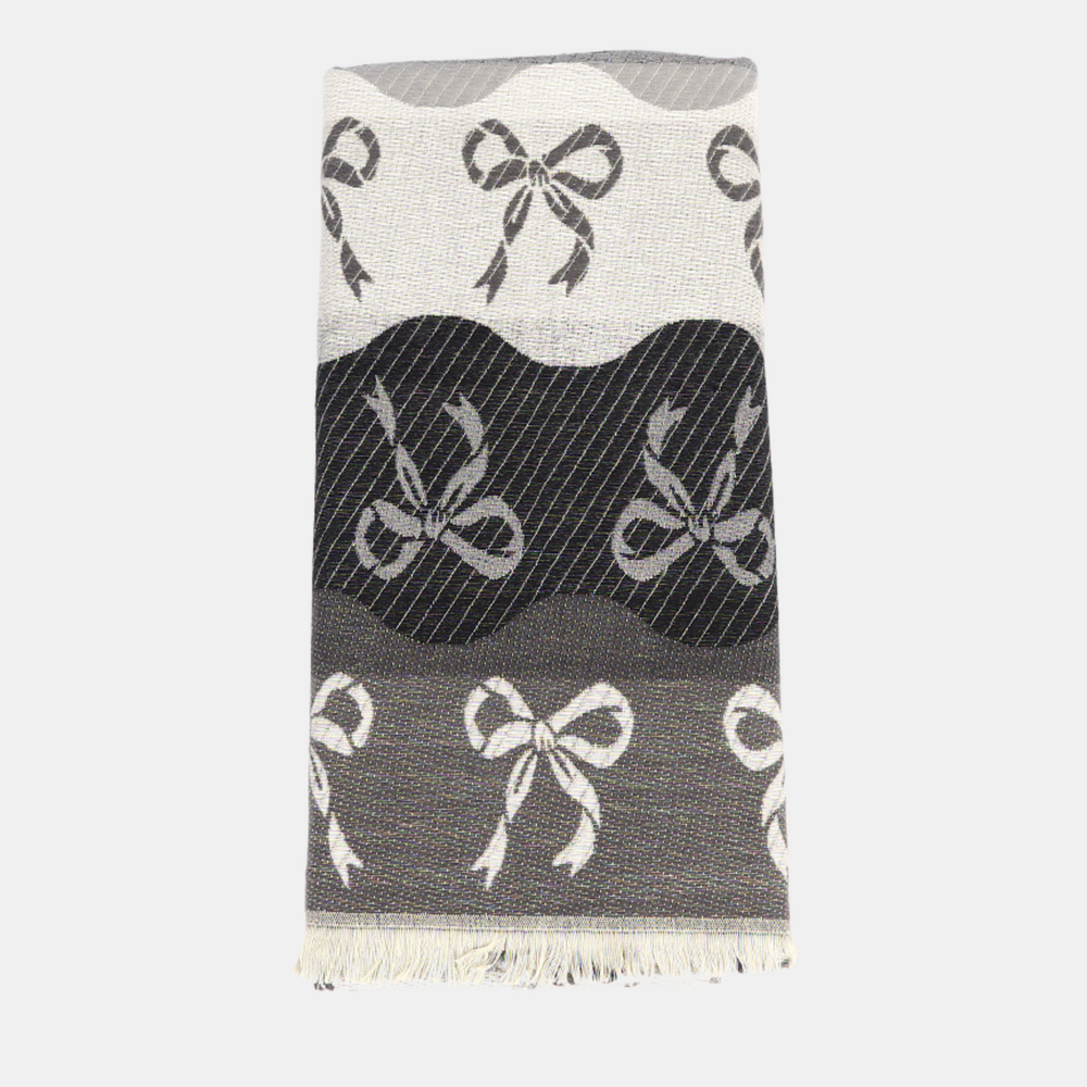Antigone | Bows Double Sided Scarf - Black | Shut the Front Door