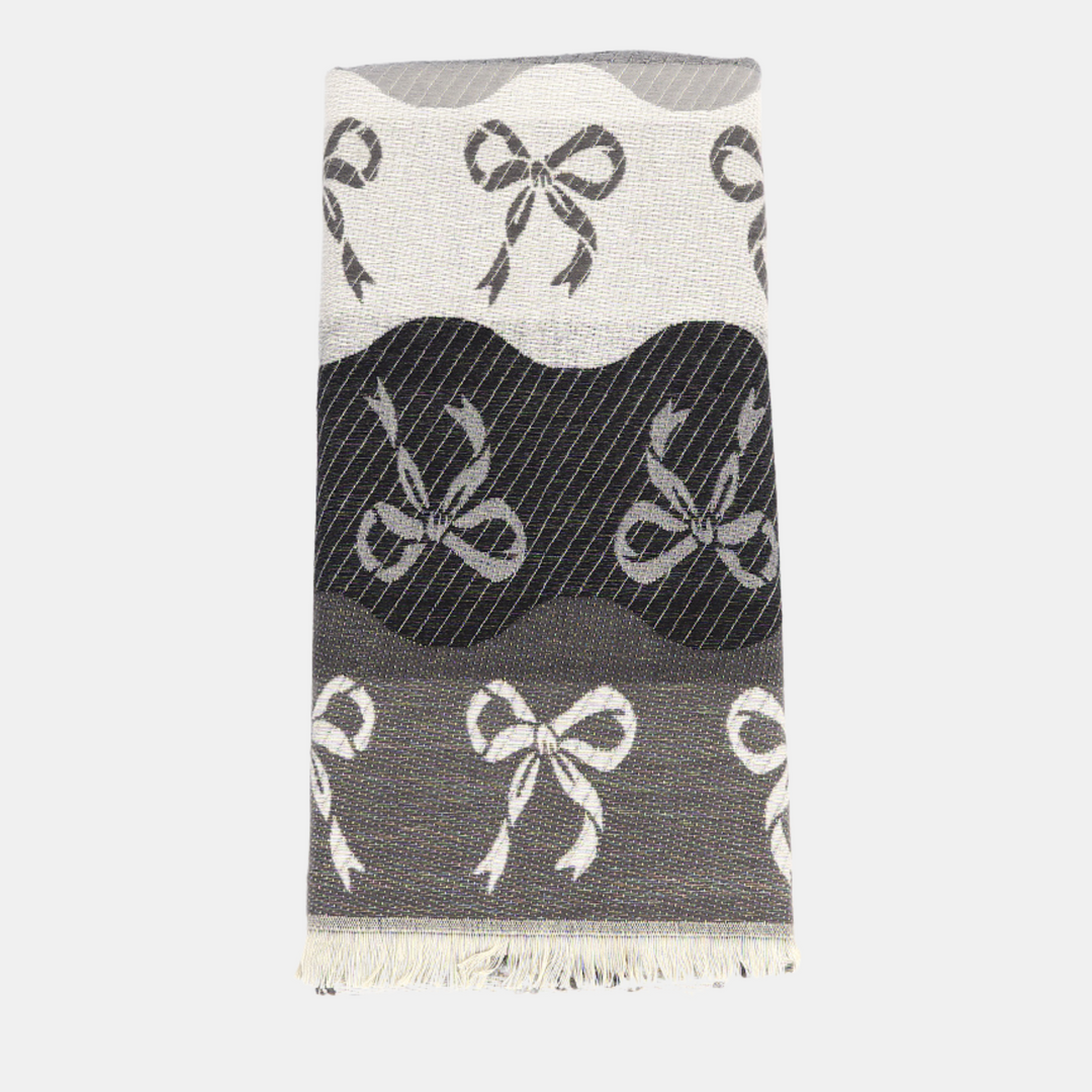 Antigone | Bows Double Sided Scarf - Black | Shut the Front Door