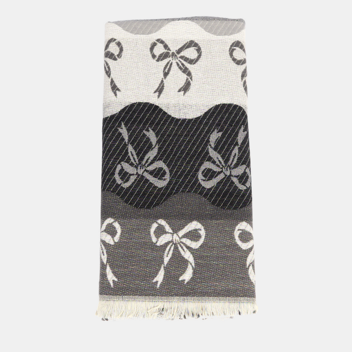 Antigone | Bows Double Sided Scarf - Black | Shut the Front Door