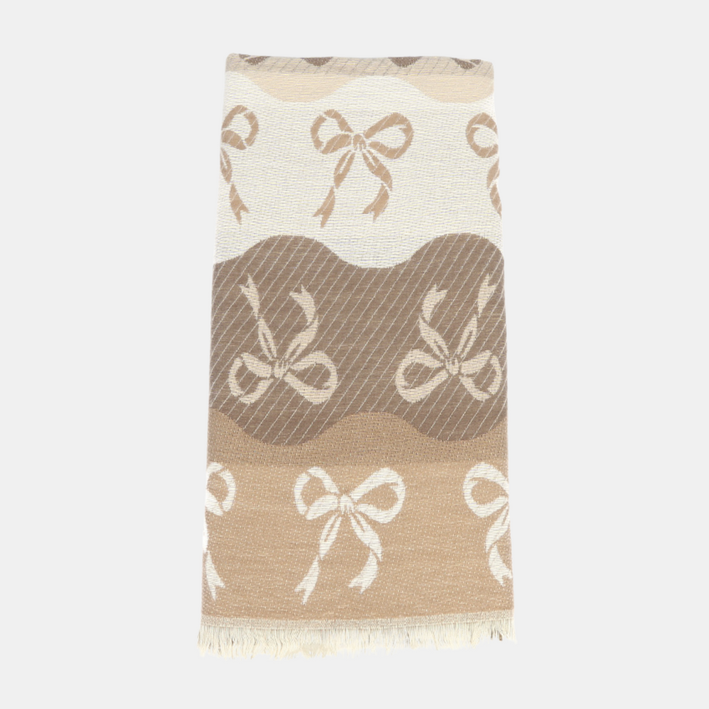 Antigone | Bows Double Sided Scarf - Beige | Shut the Front Door