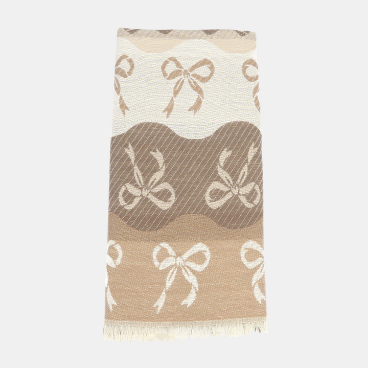 Antigone | Bows Double Sided Scarf - Beige | Shut the Front Door